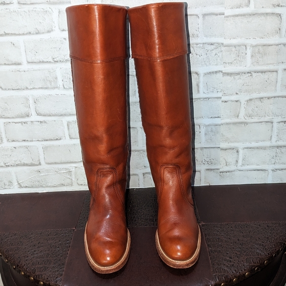 FRYE True Vintage Campus Tall Cuff Brown Boot size 9.5 - Picture 12 of 14